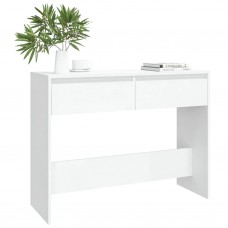 Konsoles galdiņš, balts, 100x35x76,5 cm, inženierijas koks