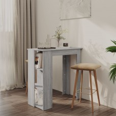 Bāra galds ar plauktu, pelēka sonoma krāsā, 102x50x103,5 cm
