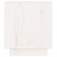 Naktsgaldiņš, balts, 40x34x40 cm, priedes masīvkoks