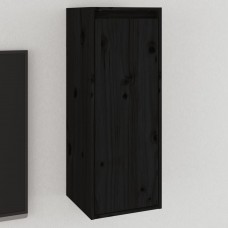 Sienas skapītis, melns, 30x30x80 cm, priedes masīvkoks