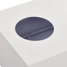 Biroja skapis ar puķu kasti, 90x40x113 cm, gaiši pelēks tērauds