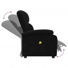 Masāžas krēsls, melns samts