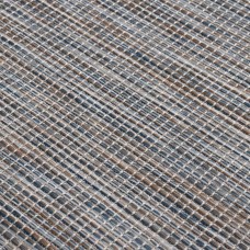 Āra paklājs, 100x200 cm, brūns ar zils