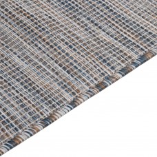 Āra paklājs, 140x200 cm, brūns ar zils