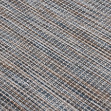 Āra paklājs, 160x230 cm, brūns ar zils