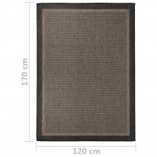 Āra paklājs, 120x170 cm, tumši brūns