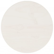 Galda virsma, balta, ø30x2,5 cm, priedes masīvkoks