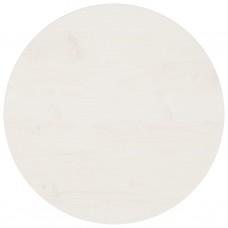 Galda virsma, balta, ø50x2,5 cm, priedes masīvkoks