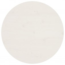 Galda virsma, balta, ø60x2,5 cm, priedes masīvkoks