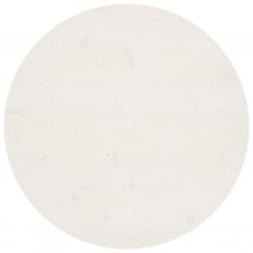 Galda virsma, balta, ø80x2,5 cm, priedes masīvkoks