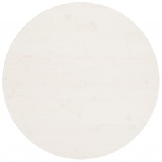 Galda virsma, balta, ø90x2,5 cm, priedes masīvkoks
