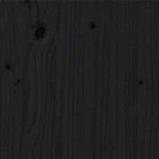 Gultas rāmis, priedes masīvkoks, 135x190 cm, melns, divvietīgs