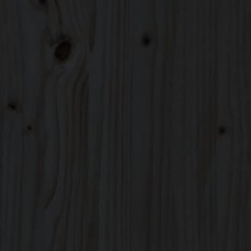 Gultas rāmis, priedes masīvkoks, 200x200 cm, melns