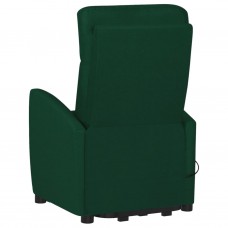 Atpūtas krēsls, paceļams, atgāžams, tumši zaļš audums