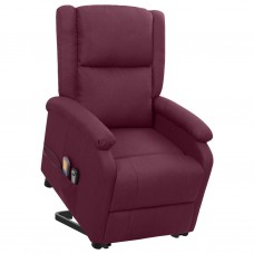 Masāžas krēsls, paceļams, atgāžams, violets audums