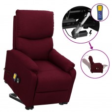 Masāžas krēsls, paceļams, atgāžams, violets audums