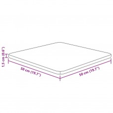 Kvadrātveida galda virsma, 50x50x1,5 cm, ozola masīvkoks