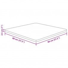 Kvadrāta galda virsma, 80x80x2,5 cm, ozola masīvkoks