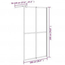 Dušas siena, 100x195 cm, tumšs rūdītais stikls