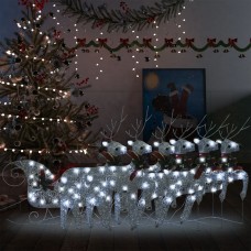 Ziemassvētku dekorācija, ziemeļbrieži un kamanas, 140 led