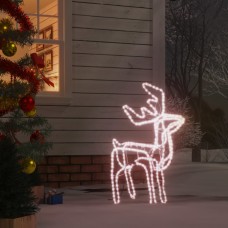 Ziemassvētku figūra, ziemeļbriedis, silti balts, 76x42x87 cm