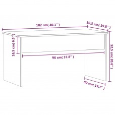 Kafijas galdiņš betona pelēks 102x50,5x52,5cm inženierijas koks