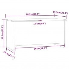 Kafijas galdiņš betona pelēks 102x55,5x52,5cm inženierijas koks