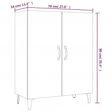 Kumode, balta, 70x34x90 cm, inženierijas koks