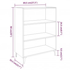 Kumode, balta, 69,5x32,5x90 cm, inženierijas koks