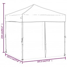 Saliekama nojume ar sienām, antracītpelēka, 2x2 m