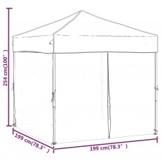 Saliekama nojume ar sienām, zila, 2x2 m