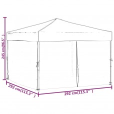 Saliekama nojume ar sienām, antracītpelēka, 3x3 m