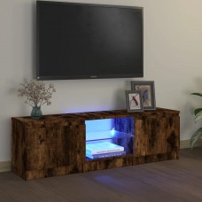 Tv skapītis ar led gaismiņām, ozolkoka krāsa, 120x30x35,5 cm