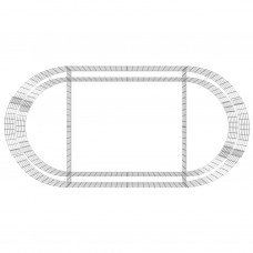 Gabions, augstā puķu kaste, cinkota dzelzs, 200x100x50 cm