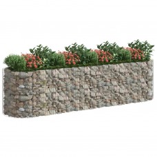 Gabions, augstā puķu kaste, cinkota dzelzs, 400x100x100 cm