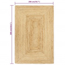 Paklājs, džuta, 200x300 cm, roku darbs