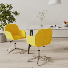 Grozāmi virtuves krēsli, 2 gab., sinepju dzeltens audums