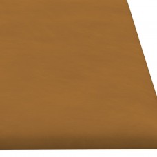 Sienas paneļi, 12 gab., brūni, 60x15 cm, samts, 1,08 m²