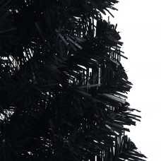 Mākslīgā ziemassvētku egle ar statīvu, pusapaļa, 120 cm, melna