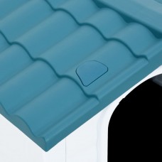 Suņu būda, zila, 90,5x68x66 cm, polipropilēns