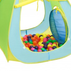 Bērnu rotaļu telts ar 350 bumbiņām, daudzkrāsaina