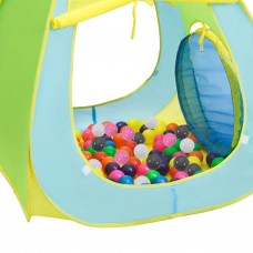Bērnu rotaļu telts ar 350 bumbiņām, krāsaina