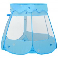Rotaļu telts ar 250 bumbiņām, zila, 102x102x82 cm