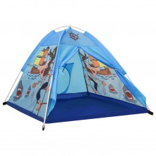 Rotaļu telts ar 250 bumbiņām, 120x120x90 cm, zila