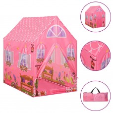 Rotaļu telts ar 250 bumbiņām, 69x94x104 cm, rozā
