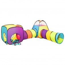 Rotaļu telts ar 250 bumbiņām, krāsaina, 190x264x90 cm