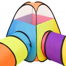 Rotaļu telts ar 250 bumbiņām, krāsaina, 190x264x90 cm