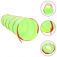 Bērnu rotaļu tunelis ar 250 bumbiņām, 175 cm, zaļš poliesters
