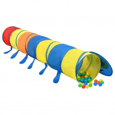 Rotaļu tunelis, 250 bumbiņām, 245 cm, poliesters, daudzkrāsains