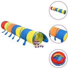 Rotaļu tunelis, 250 bumbiņas, 245 cm, poliesters, daudzkrāsains